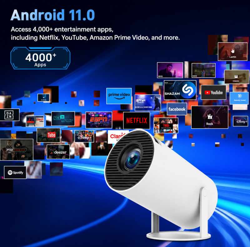 HY300pro projector, home use, 4K high-definition short-throw,